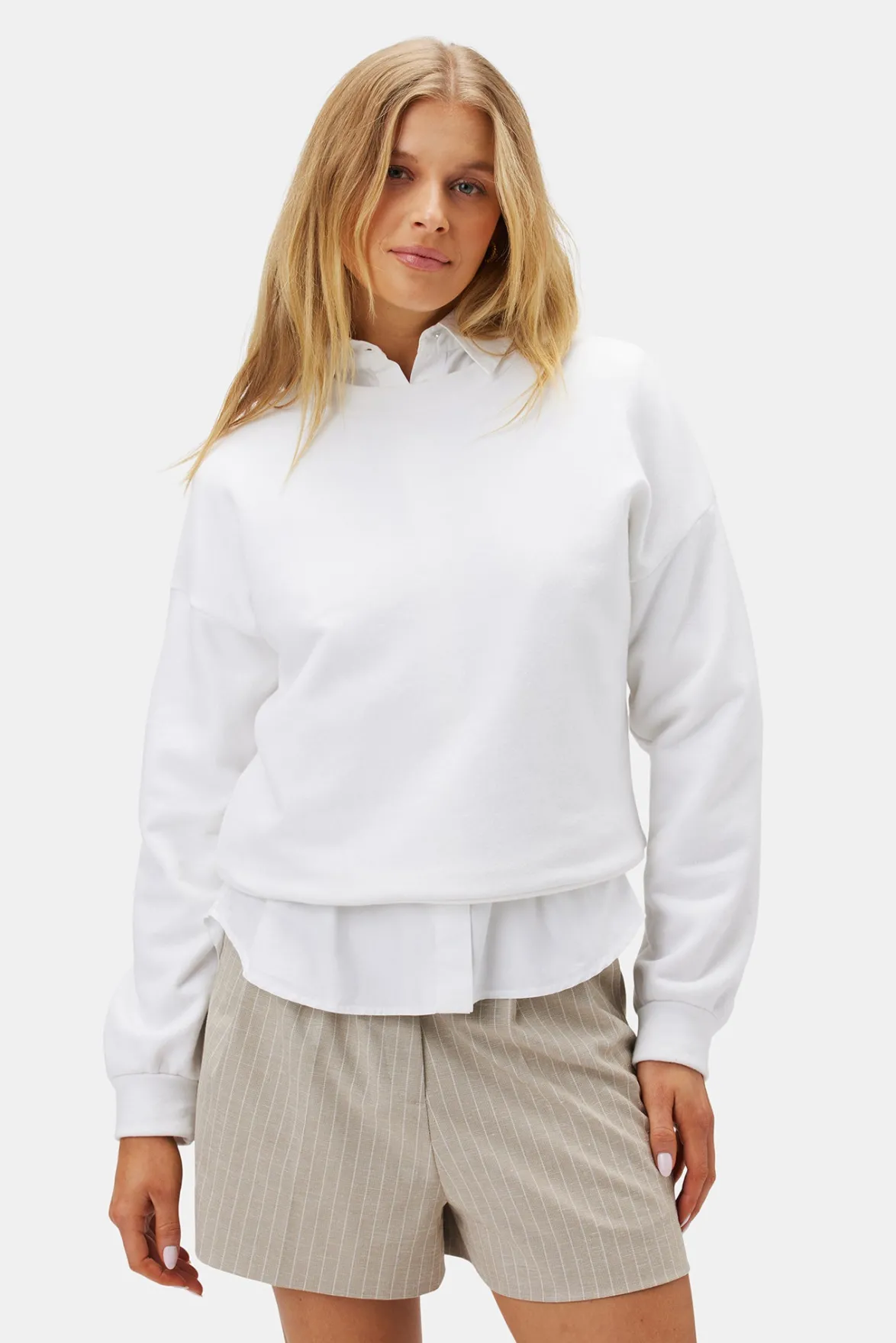 Tops|Sweaters & Cardigans^Amour Vert Abbie Sweatshirt White