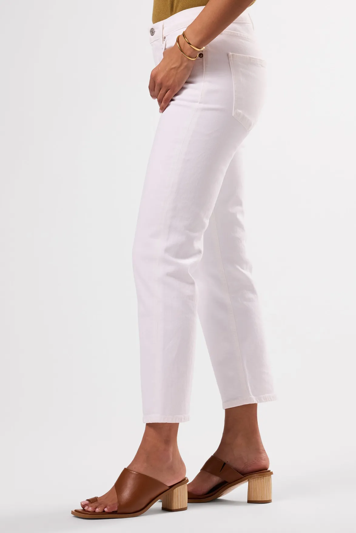 Denim|Pants^Amour Vert AGOLDE Kye Mid Rise Straight Crop SourCream
