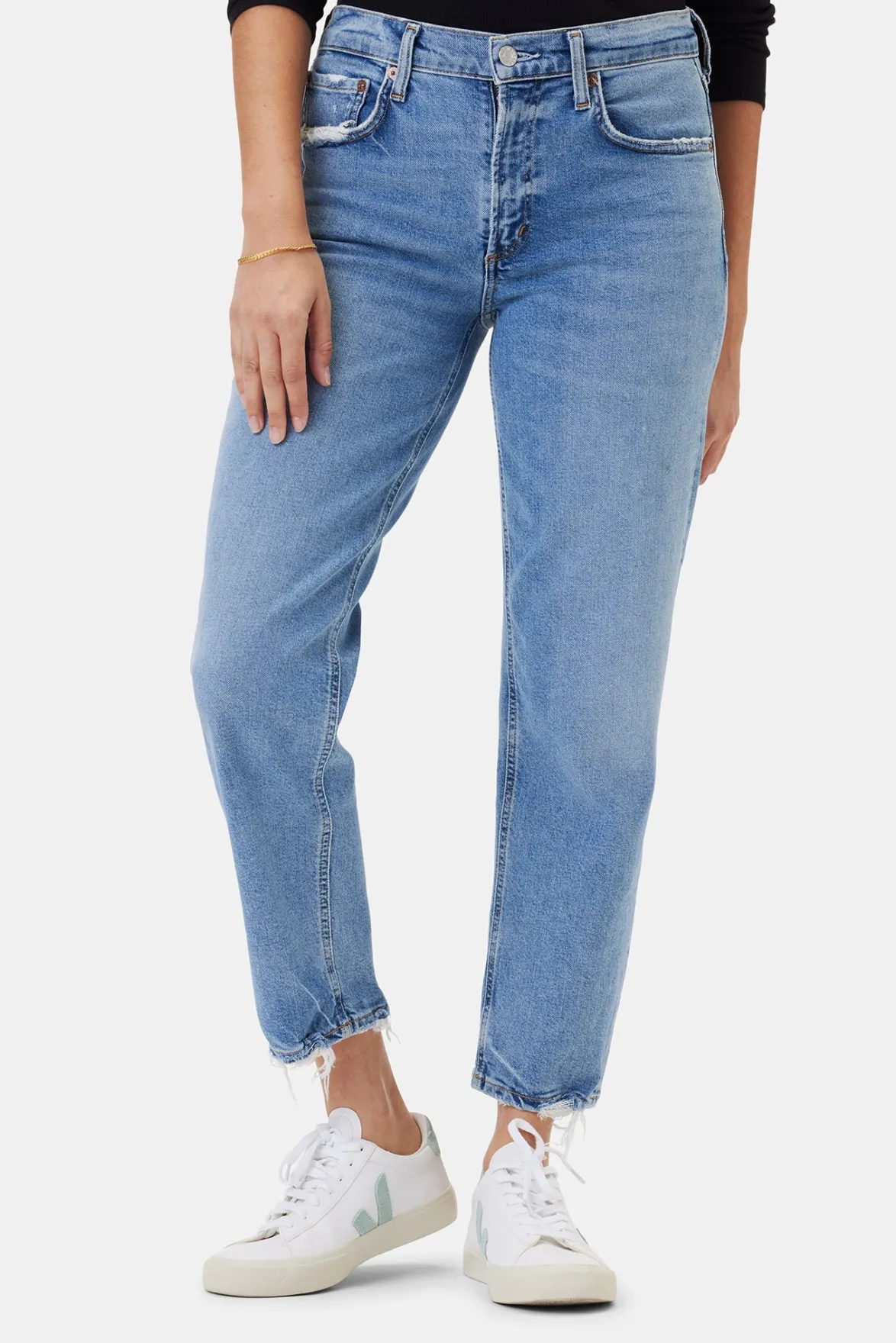 Denim|Pants^Amour Vert AGOLDE Kye Mid Rise Straight Crop Jean Forseen