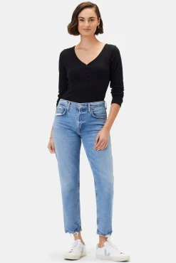 Denim|Pants^Amour Vert AGOLDE Kye Mid Rise Straight Crop Jean Forseen