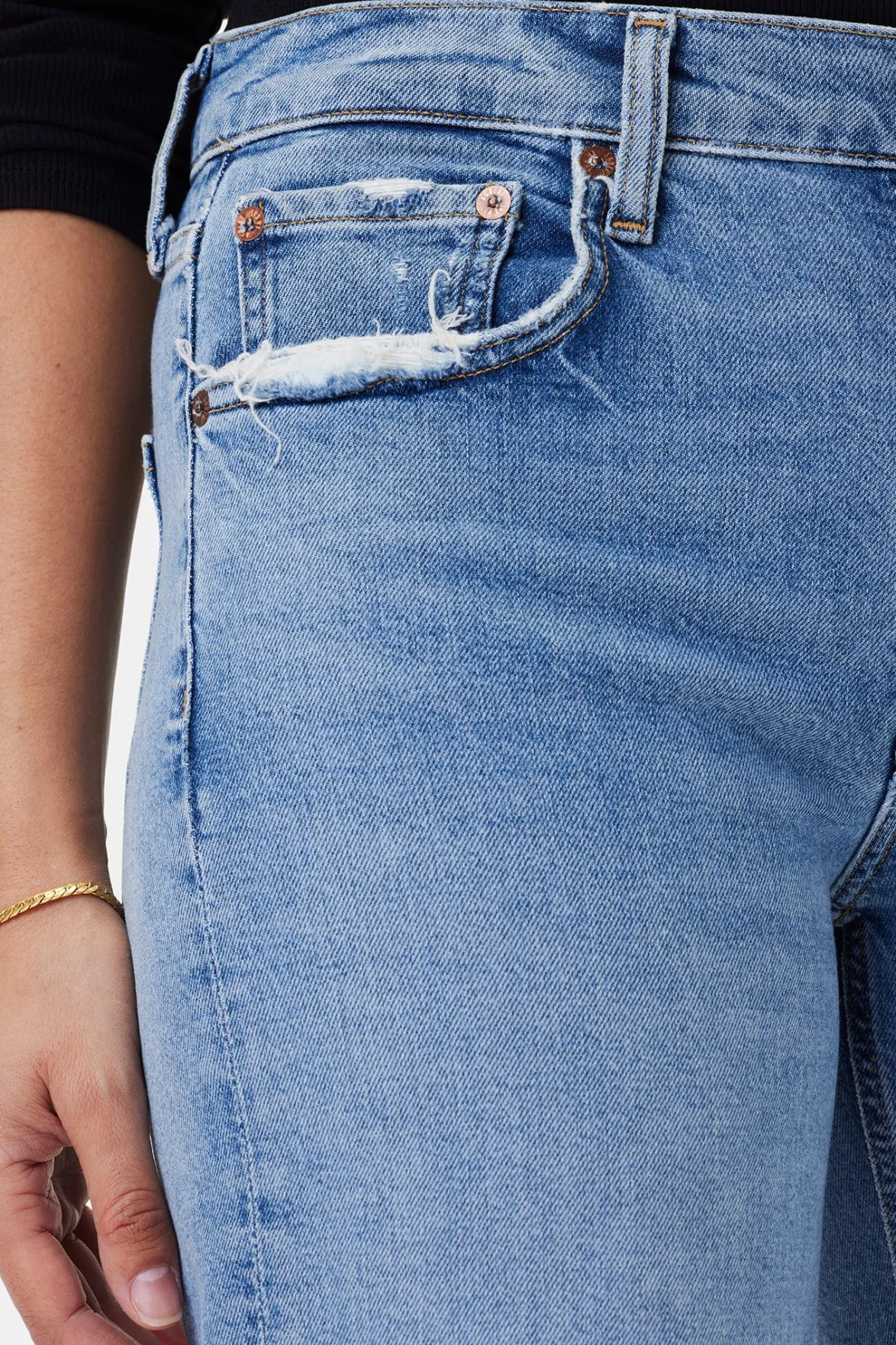 Denim|Pants^Amour Vert AGOLDE Kye Mid Rise Straight Crop Jean Forseen