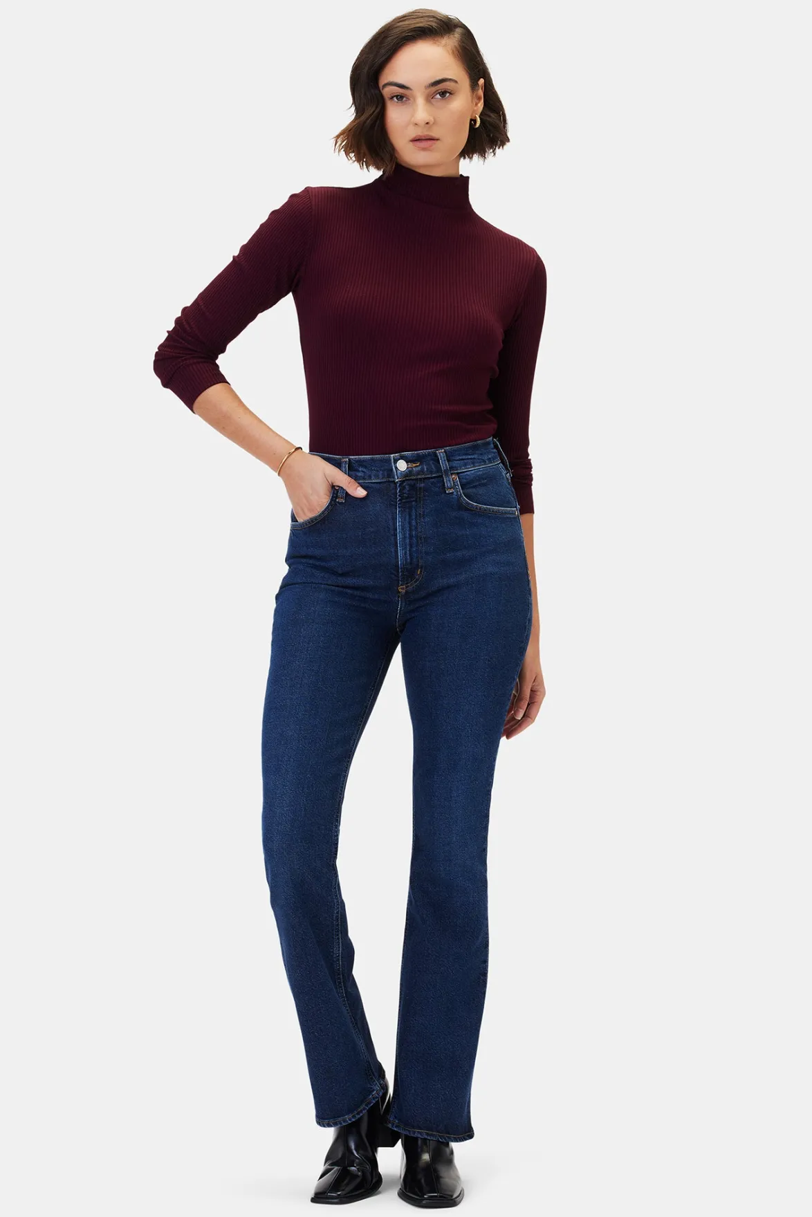 Denim|Pants^Amour Vert AGOLDE Nico High Rise Slim Boot Song