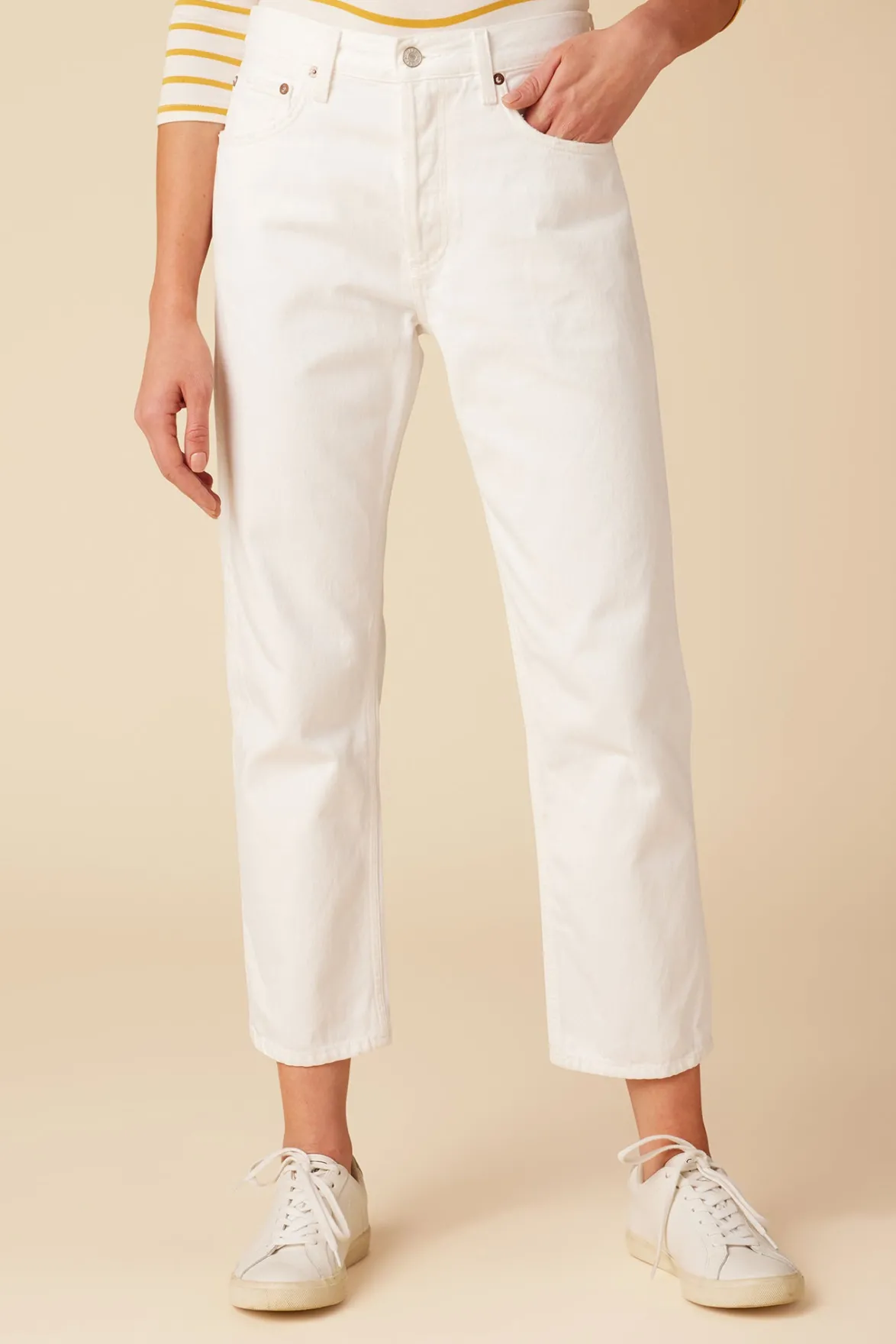 Denim|Pants^Amour Vert AGOLDE Parker Straight Crop Jean Milkshake