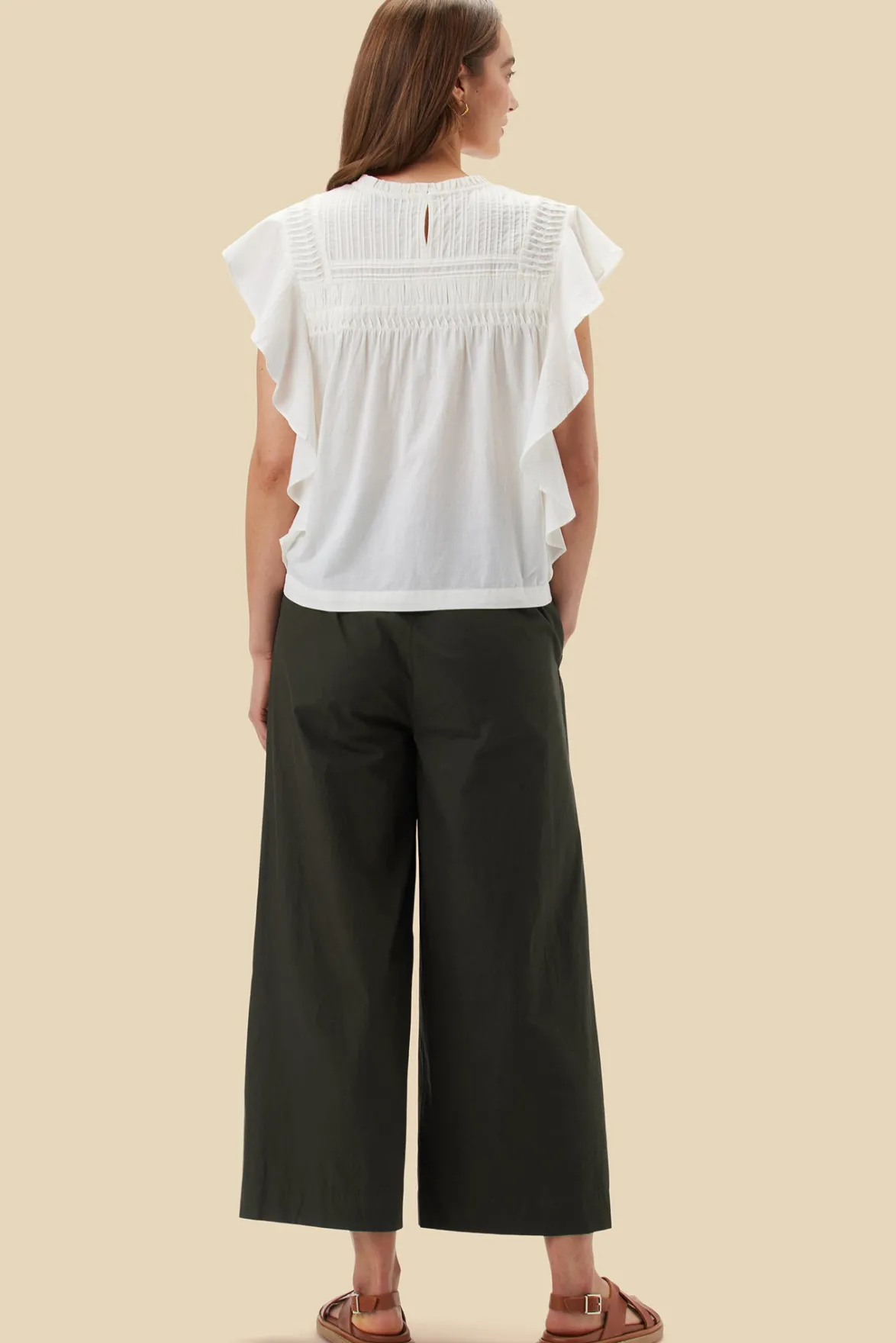 Blouses & Shirts|Tops^Amour Vert Aida Organic Cotton Blouse Ivory