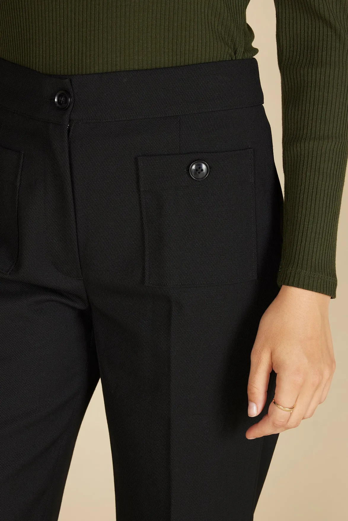Pants|Clearance^Amour Vert Alete Patch Pocket Pant Black