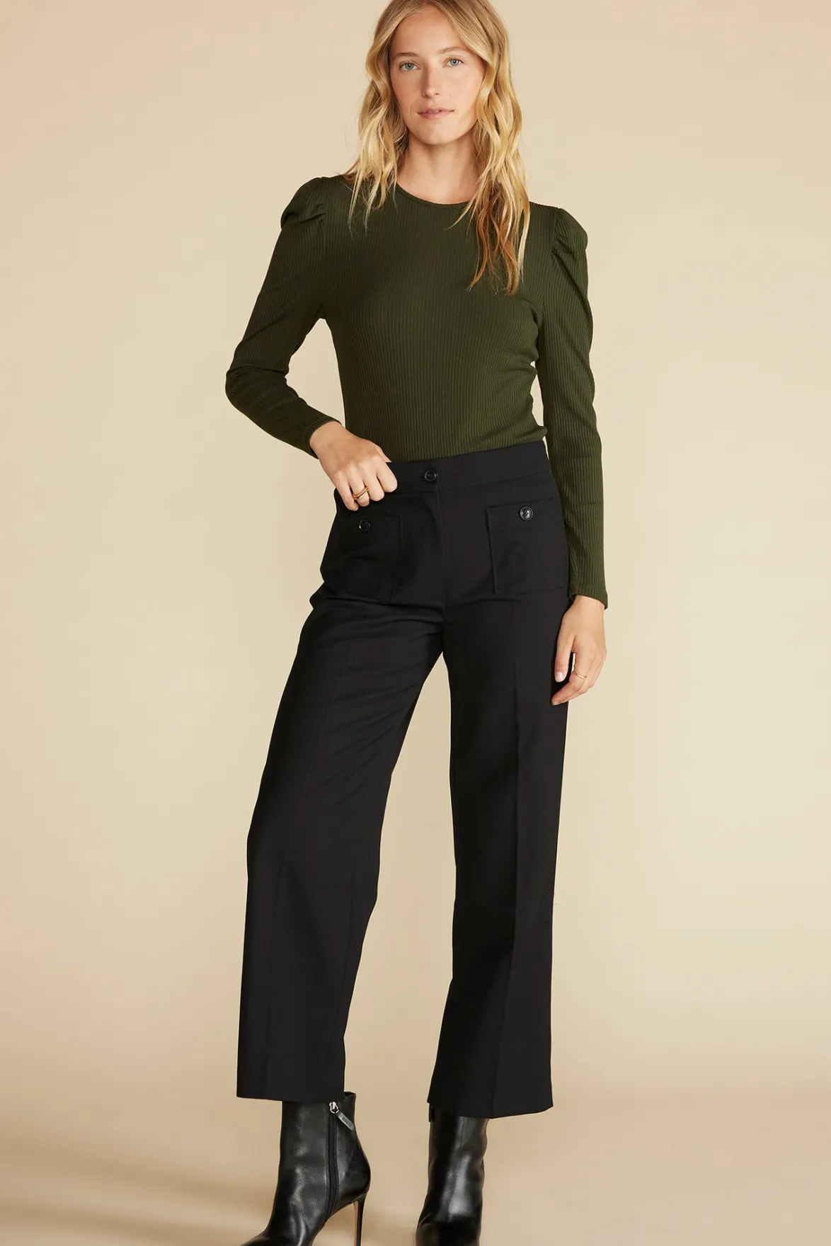 Pants|Clearance^Amour Vert Alete Patch Pocket Pant Black