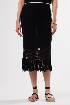 Skirts|Clearance^Amour Vert Alizee Crochet Skirt Black