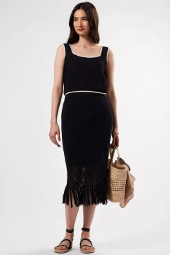 Skirts|Clearance^Amour Vert Alizee Crochet Skirt Black