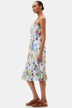 Dresses|Clearance^Amour Vert Alma Washable Silk Dress JardinIvory