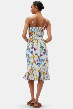 Dresses|Clearance^Amour Vert Alma Washable Silk Dress JardinIvory