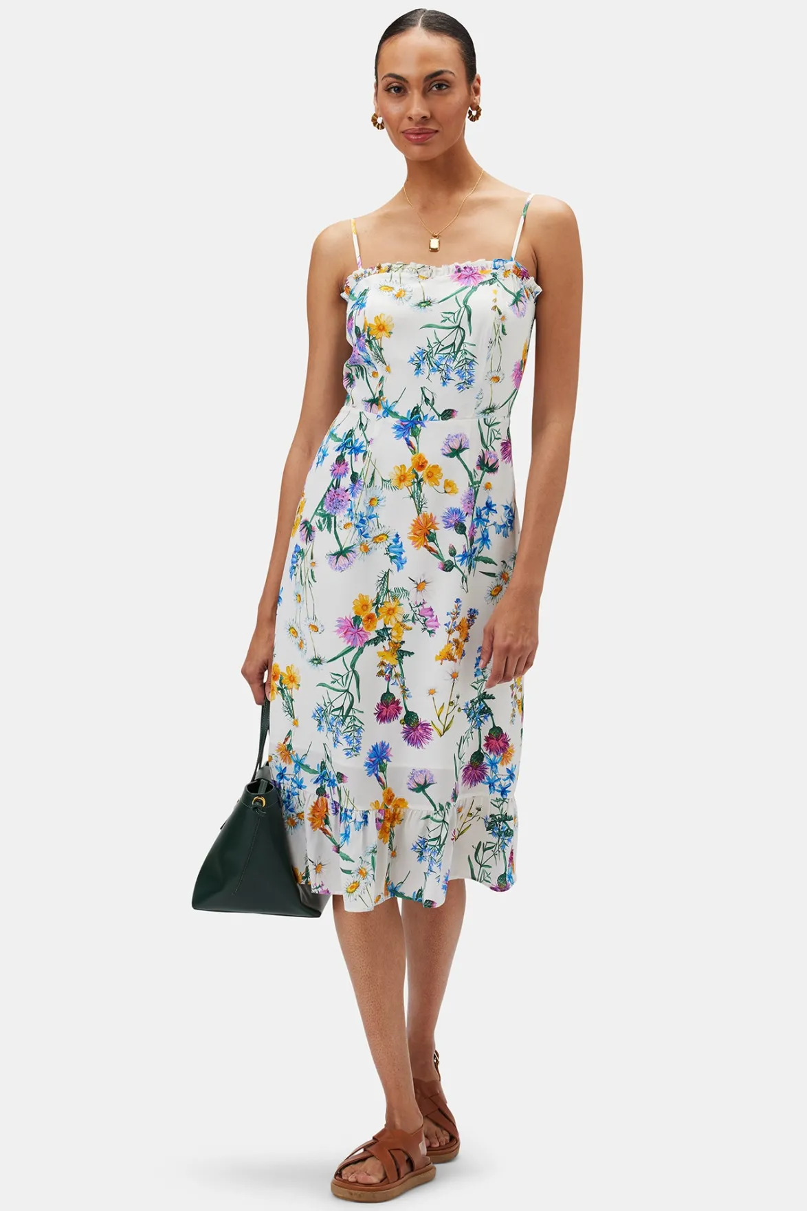 Dresses|Clearance^Amour Vert Alma Washable Silk Dress JardinIvory