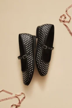 Shoes^Amour Vert Alohas Lucien Leather Ballet Flats Black