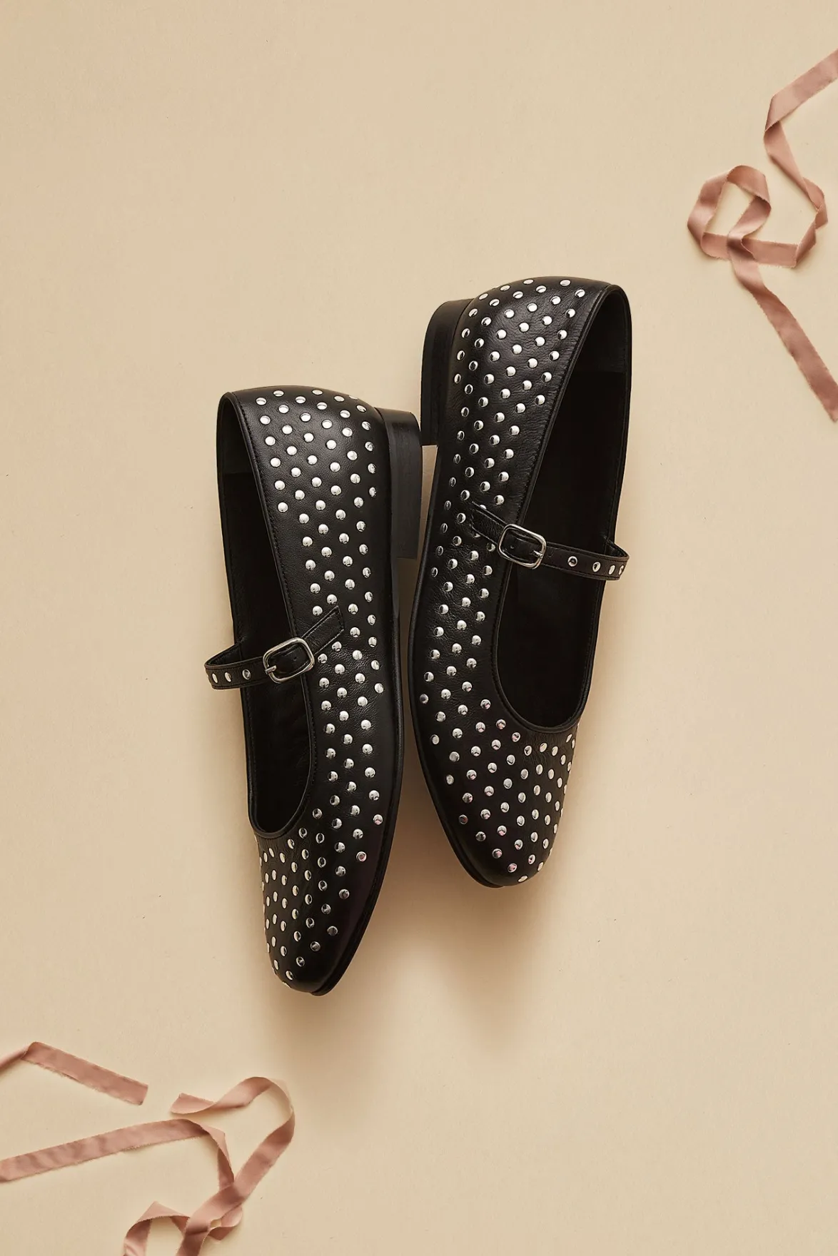 Shoes^Amour Vert Alohas Lucien Leather Ballet Flats Black