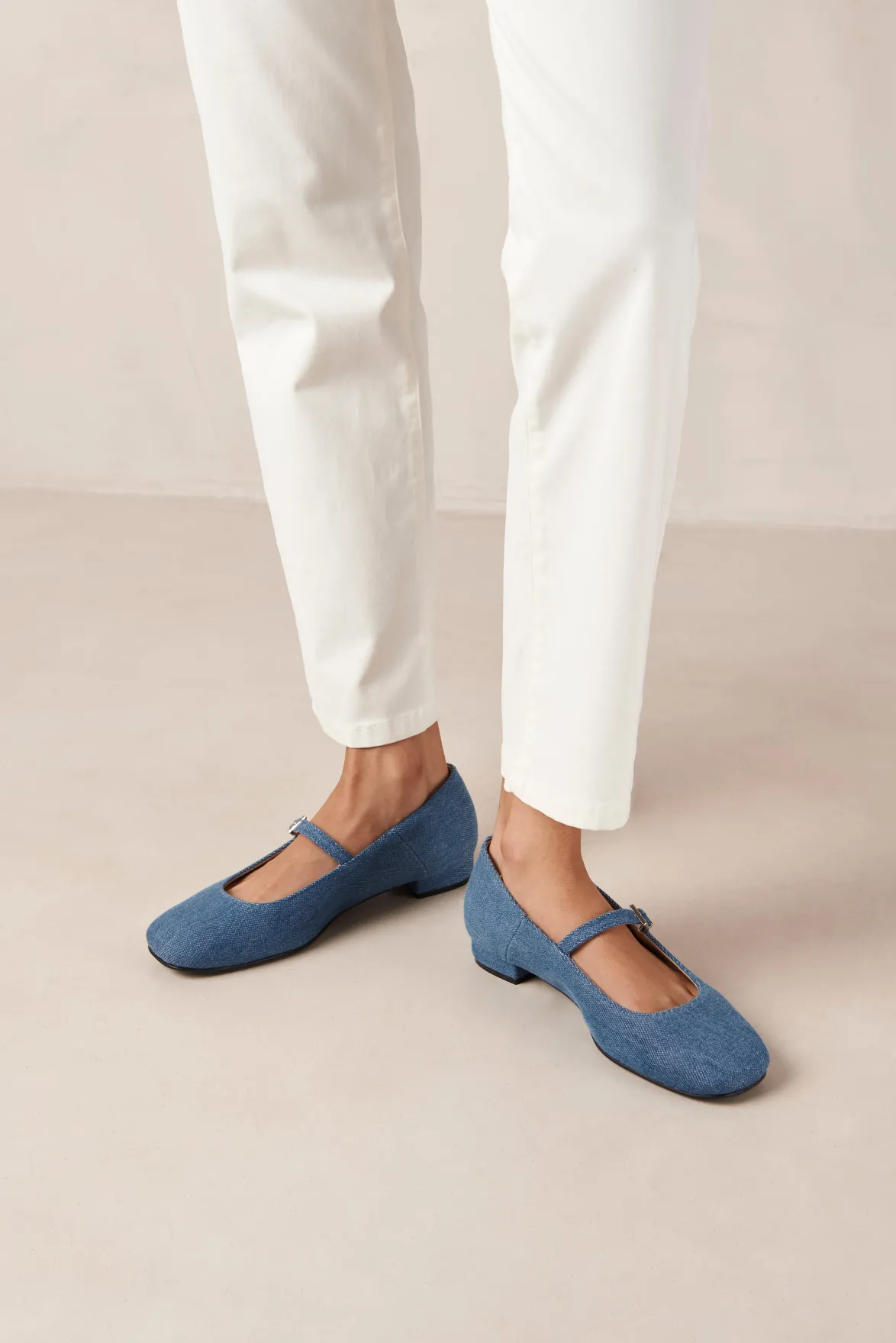 Shoes^Amour Vert Alohas Por Do Sol Leather Ballet Flats Denim