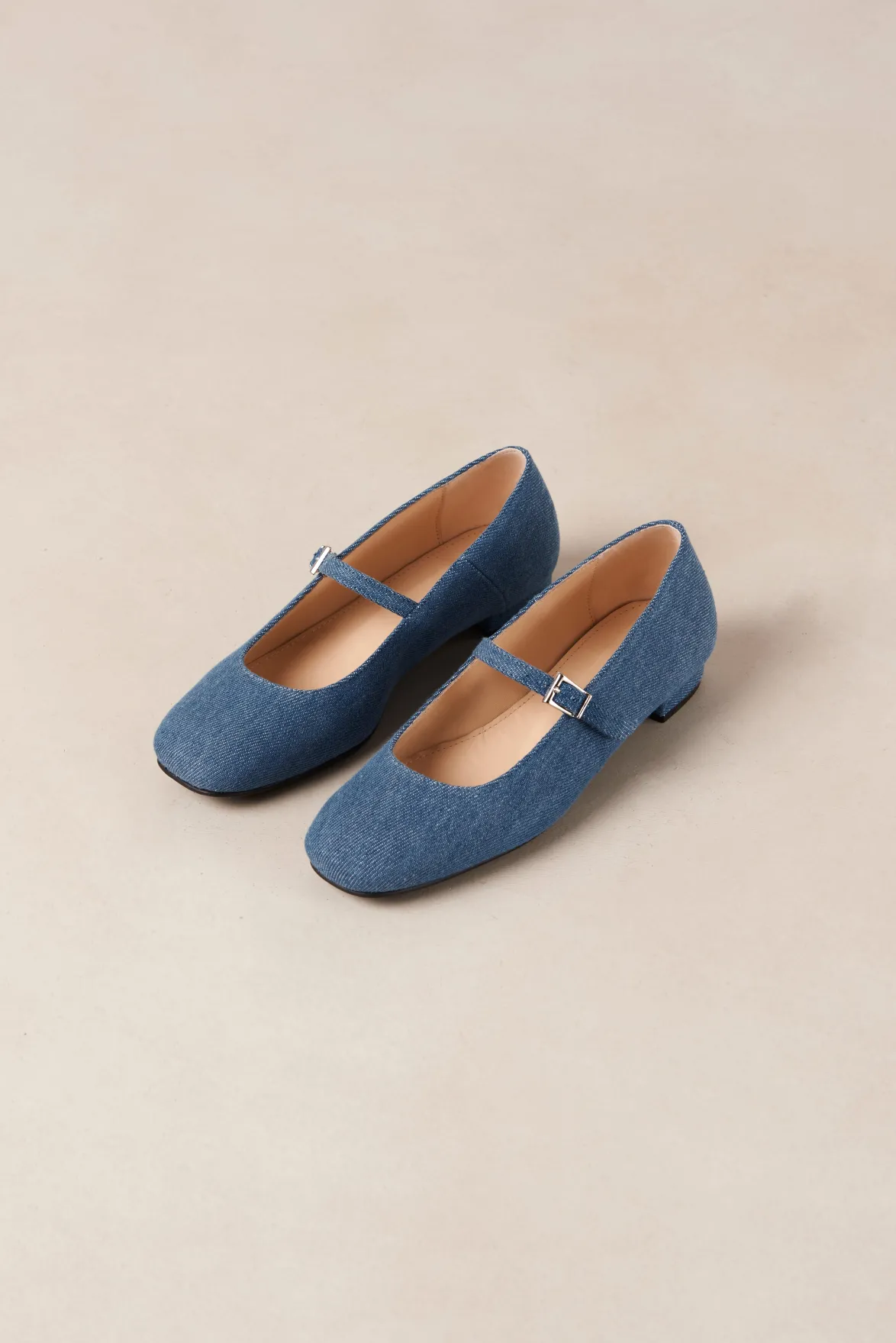 Shoes^Amour Vert Alohas Por Do Sol Leather Ballet Flats Denim