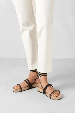 Shoes^Amour Vert Alohas Rayna Leather Sandal Black