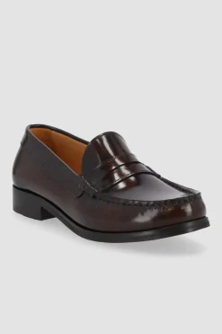 Shoes^Amour Vert Alohas Rivet Leather Loafers Brown