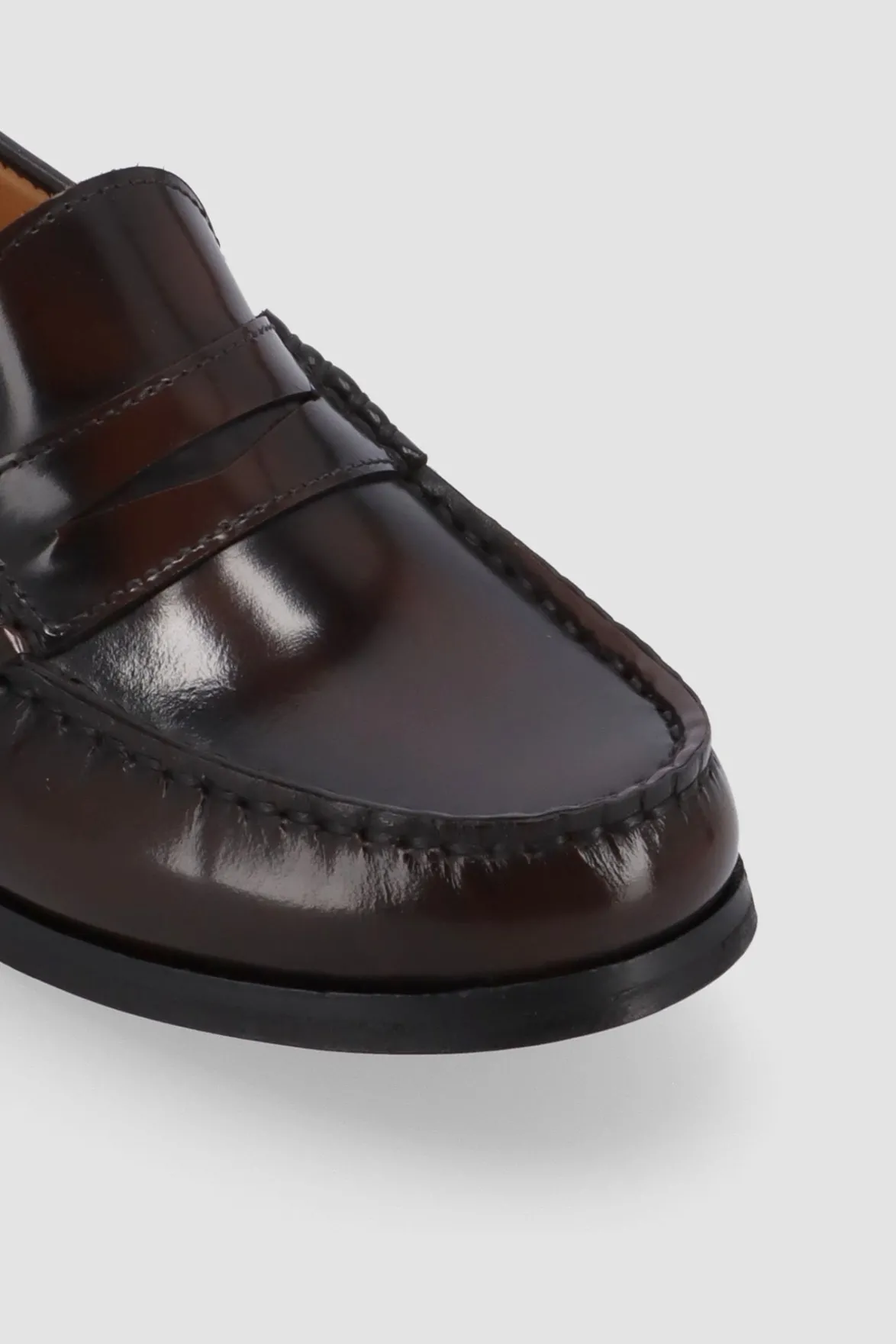 Shoes^Amour Vert Alohas Rivet Leather Loafers Brown