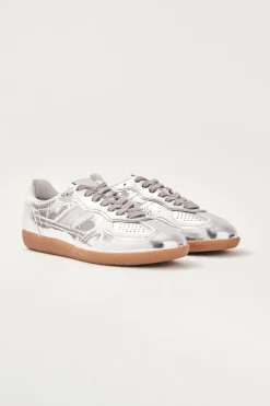 Shoes^Amour Vert Alohas Tb.490 Rife Leather Sneakers ShimmerSilver