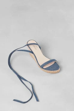 Shoes^Amour Vert Alohas Willa Leather Espadrille DenimBlue
