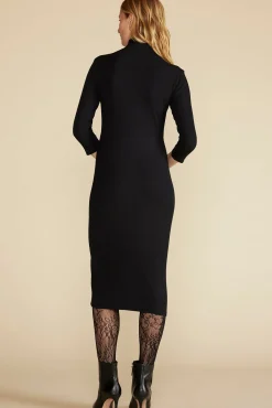 Dresses^Amour Vert Angeline Paris Rib Midi Dress Black