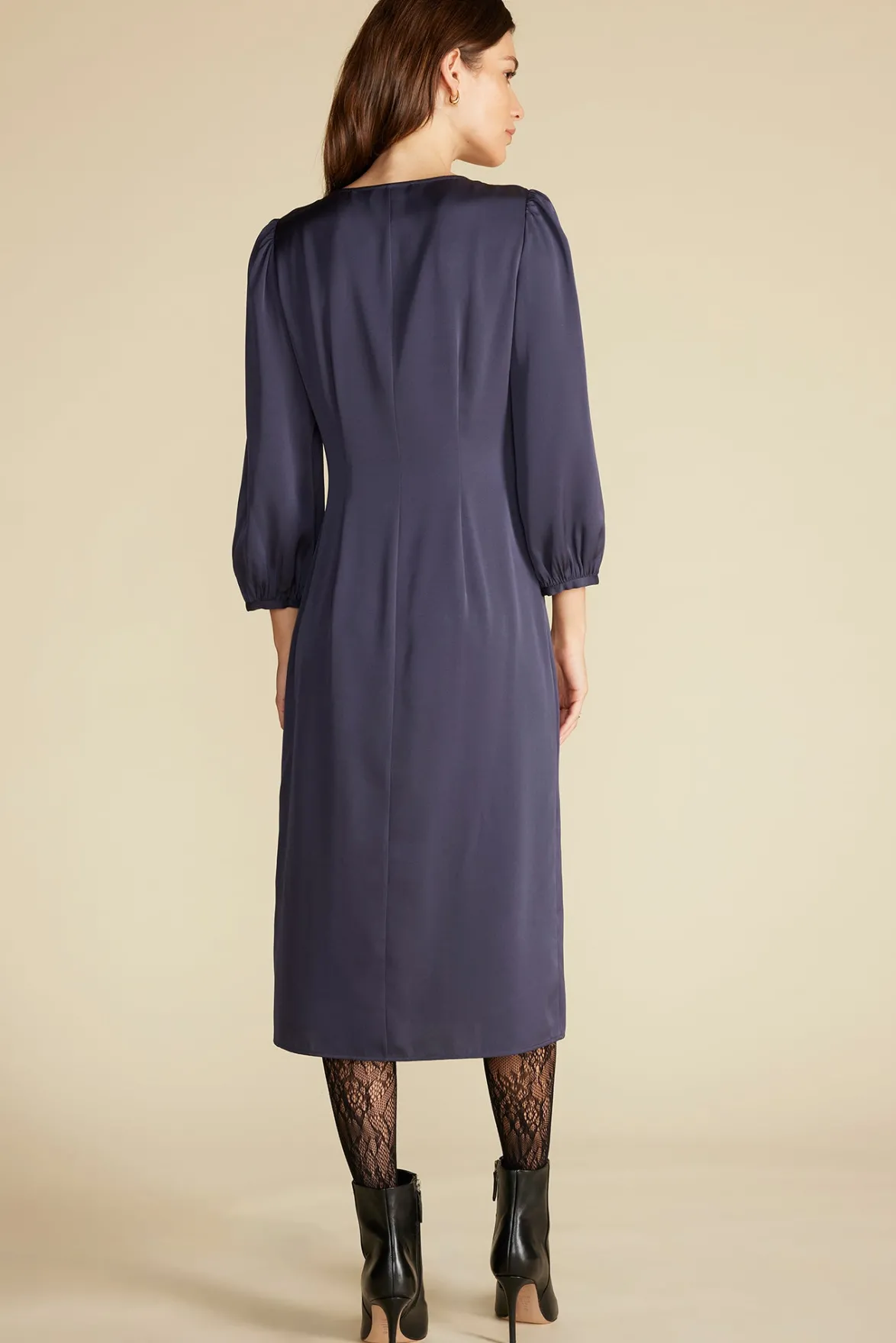 Dresses|Clearance^Amour Vert Aurelie Stretch Silk Bustier Dress NightSkyBlue
