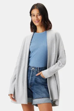Sweaters & Cardigans|Clearance^Amour Vert Bailey Flaxen Eco Cardigan HeatherGrey