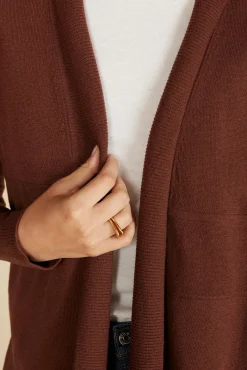 Sweaters & Cardigans|Clearance^Amour Vert Bailey Wool Sweater Coat EspressoBrown