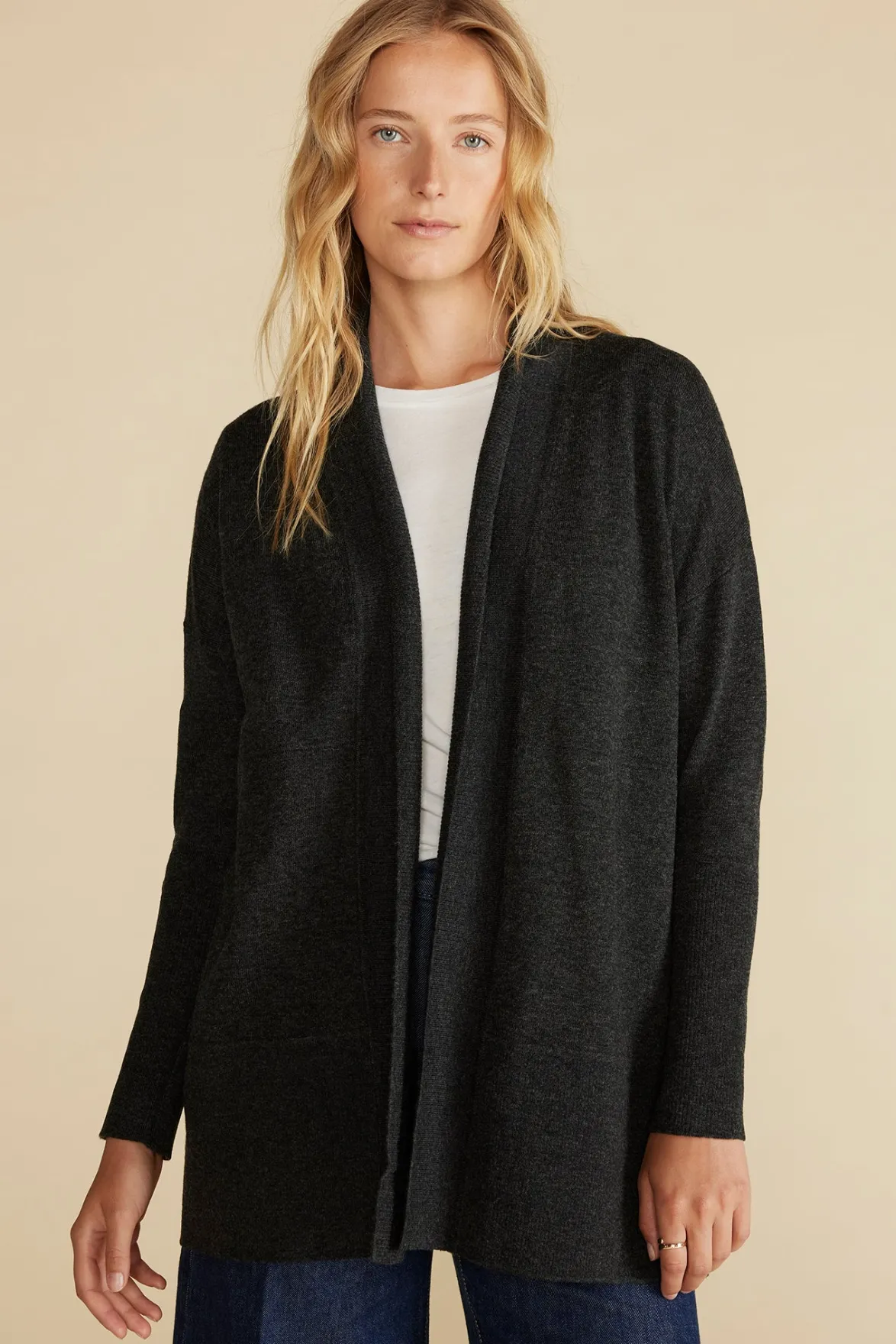 Sweaters & Cardigans|Clearance^Amour Vert Bailey Wool Sweater Coat CharcoalGrey