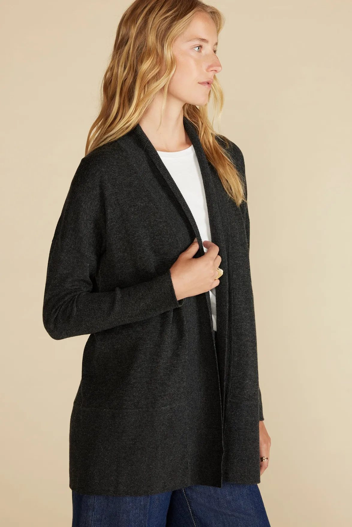 Sweaters & Cardigans|Clearance^Amour Vert Bailey Wool Sweater Coat CharcoalGrey