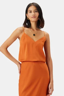 Tops|Clearance^Amour Vert Barlow Stretch Silk Tank SunsetOrange