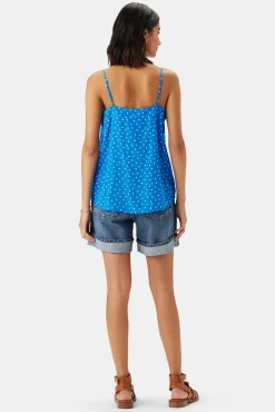 Tops|Clearance^Amour Vert Barlow Washable Silk Tank RivieraDotTurquoise