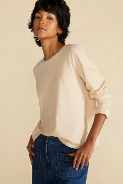 Tops|Tees^Amour Vert Berkeley Long Sleeve Tee SandBeige