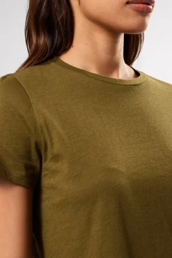 Tops|Tees^Amour Vert Berkeley Organic Cotton Tee OliveGreen