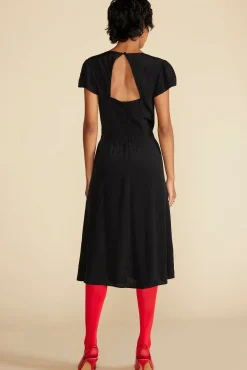 Dresses|Clearance^Amour Vert Beryl Crepe Midi Dress Black