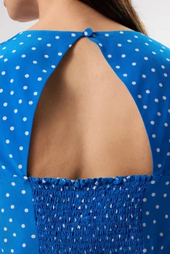 Tops|Clearance^Amour Vert Beryl Washable Silk Blouse RivieraDotTurquoise