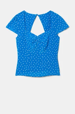 Tops|Clearance^Amour Vert Beryl Washable Silk Blouse RivieraDotTurquoise