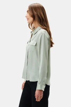Blouses & Shirts|Tops^Amour Vert Bixby Pocket Blouse MintGreen