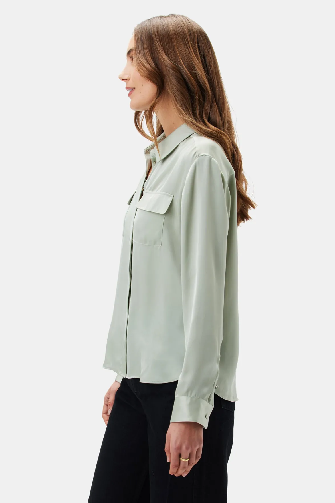 Blouses & Shirts|Tops^Amour Vert Bixby Pocket Blouse MintGreen