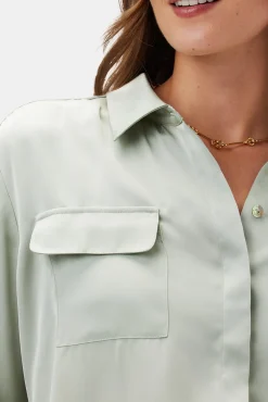 Blouses & Shirts|Tops^Amour Vert Bixby Pocket Blouse MintGreen