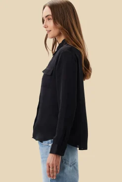 Blouses & Shirts|Tops^Amour Vert Bixby Pocket Blouse Black
