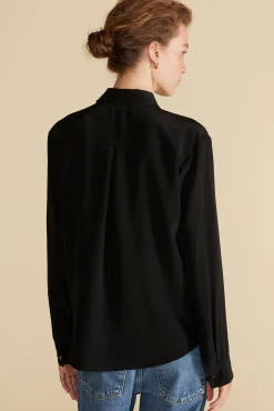 Blouses & Shirts|Tops^Amour Vert Bixby Washable Silk Blouse Black