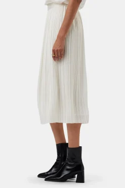 Skirts|Clearance^Amour Vert Blaze Pleated Recycled Sateen Skirt Ivory