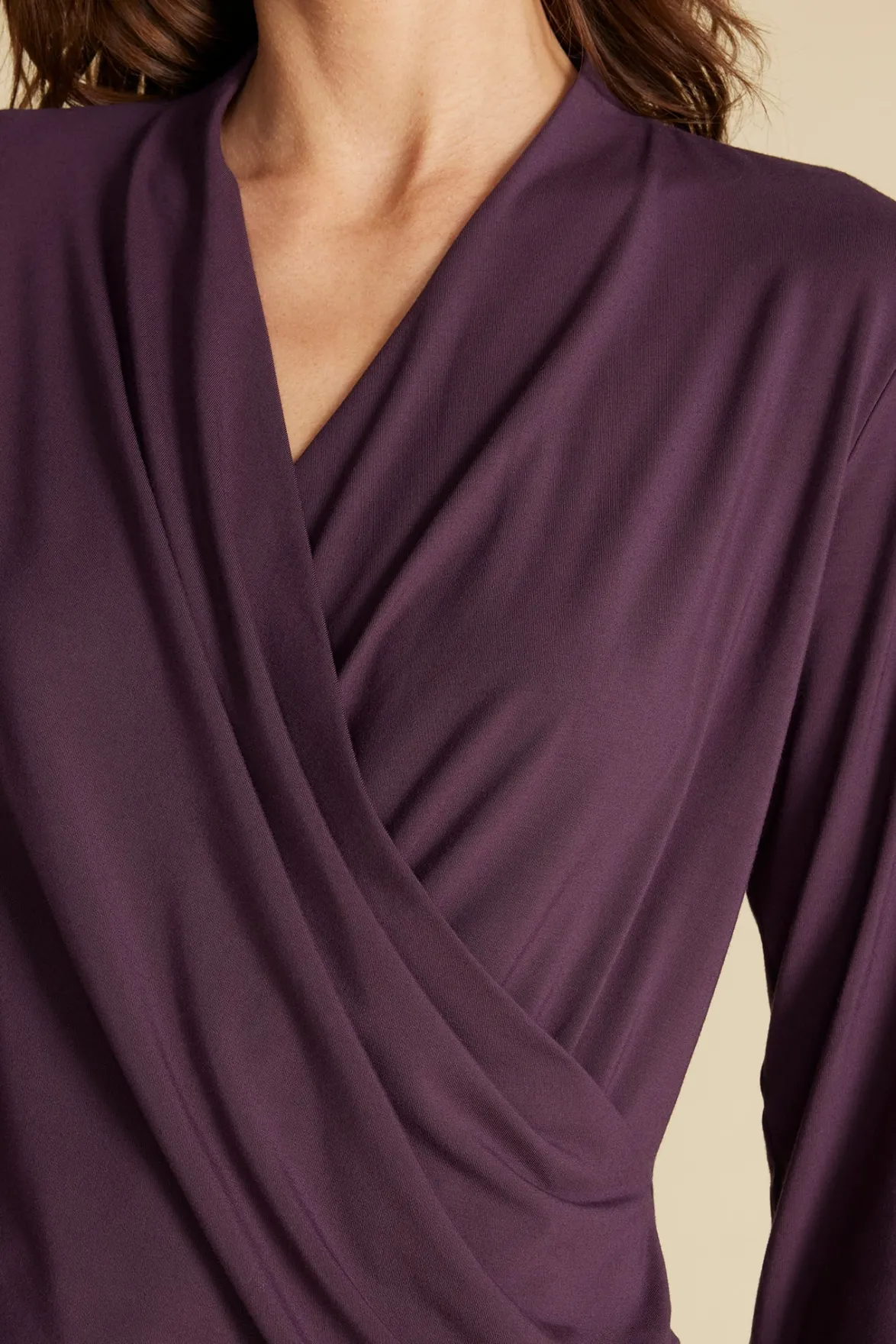 Blouses & Shirts|Tops^Amour Vert Calais Bamboo Knit Blouse PurpleFig
