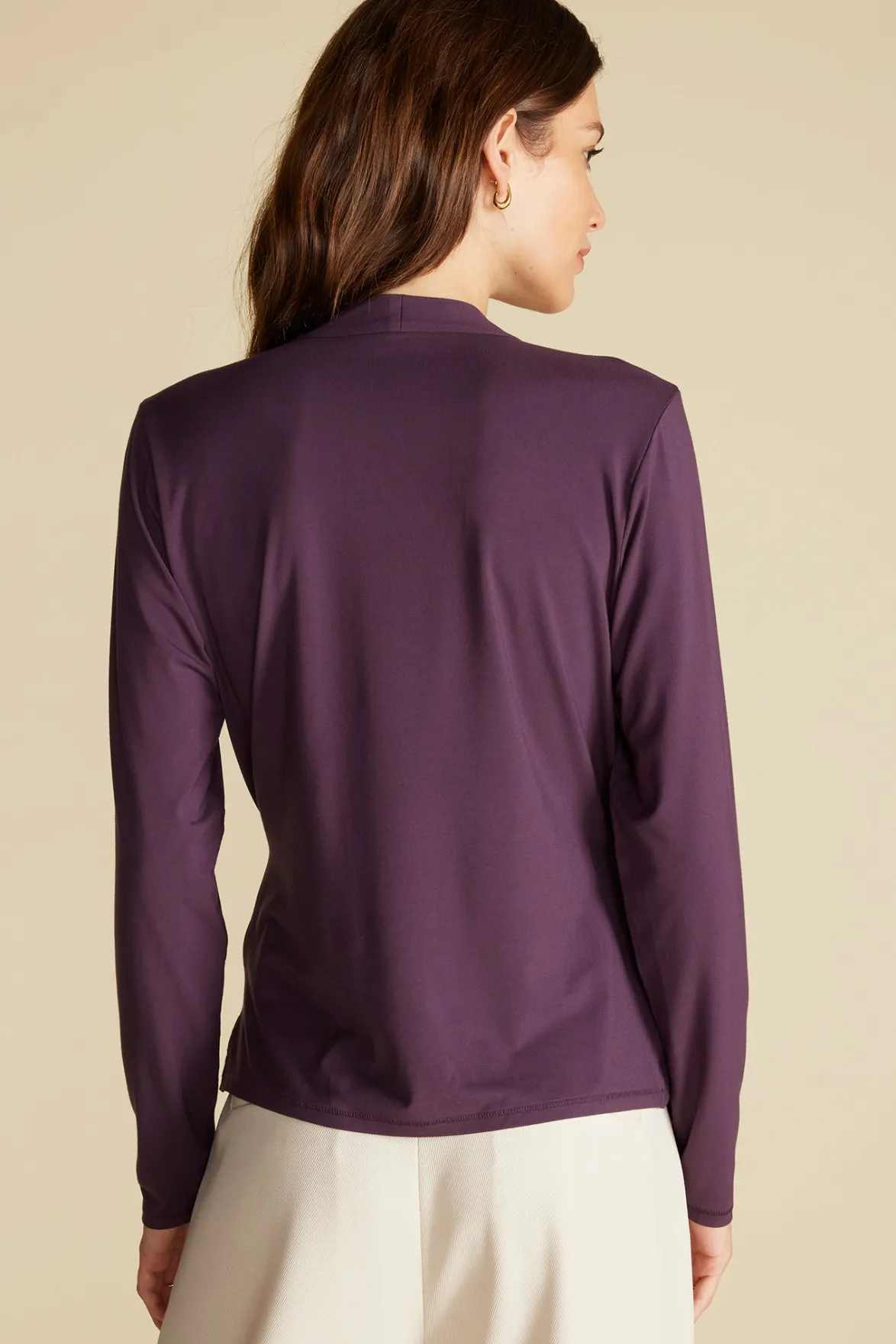 Blouses & Shirts|Tops^Amour Vert Calais Bamboo Knit Blouse PurpleFig