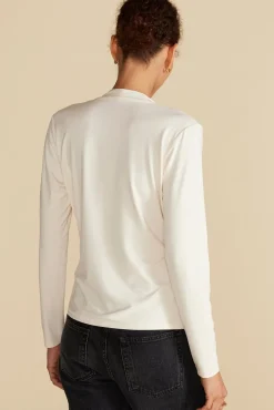 Blouses & Shirts|Tops^Amour Vert Calais Bamboo Knit Blouse Ivory