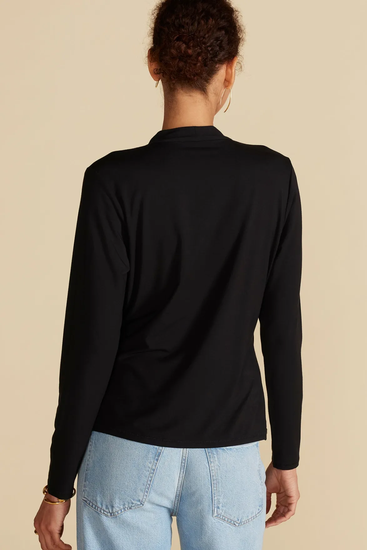 Blouses & Shirts|Tops^Amour Vert Calais Bamboo Knit Blouse Black