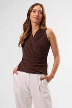 Tops|Clearance^Amour Vert Calais Stretch Knit Tank Espresso