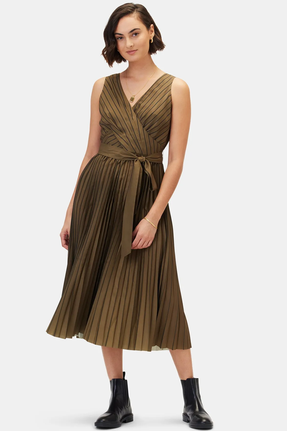 Dresses|Clearance^Amour Vert Cambria Dress BronzedOlive