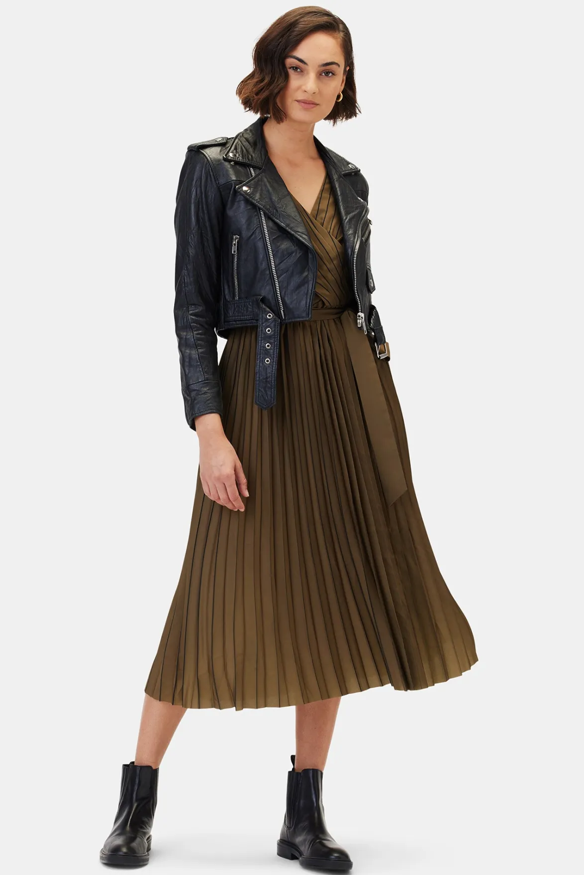Dresses|Clearance^Amour Vert Cambria Dress BronzedOlive